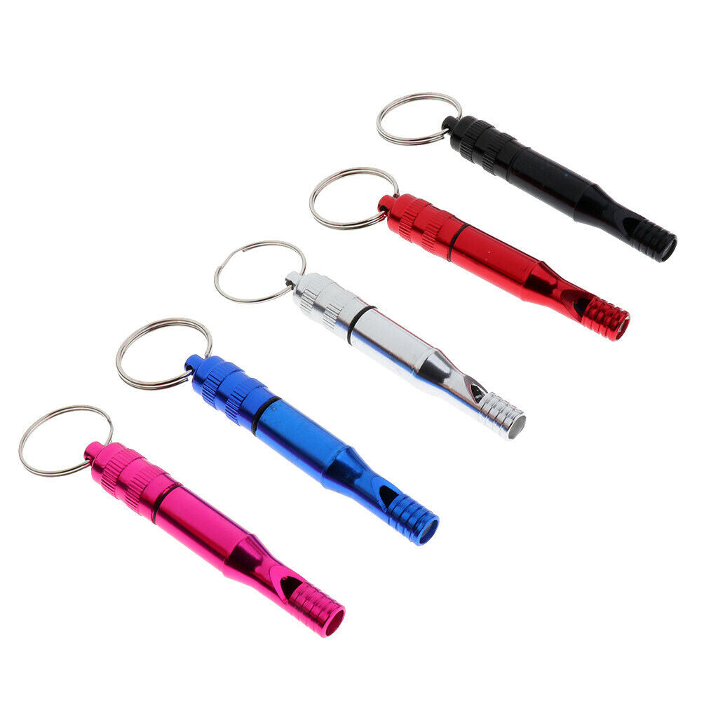 5pcs Aluminum Alloy Emergency Whistle for Outdoor Travel Camping Boating