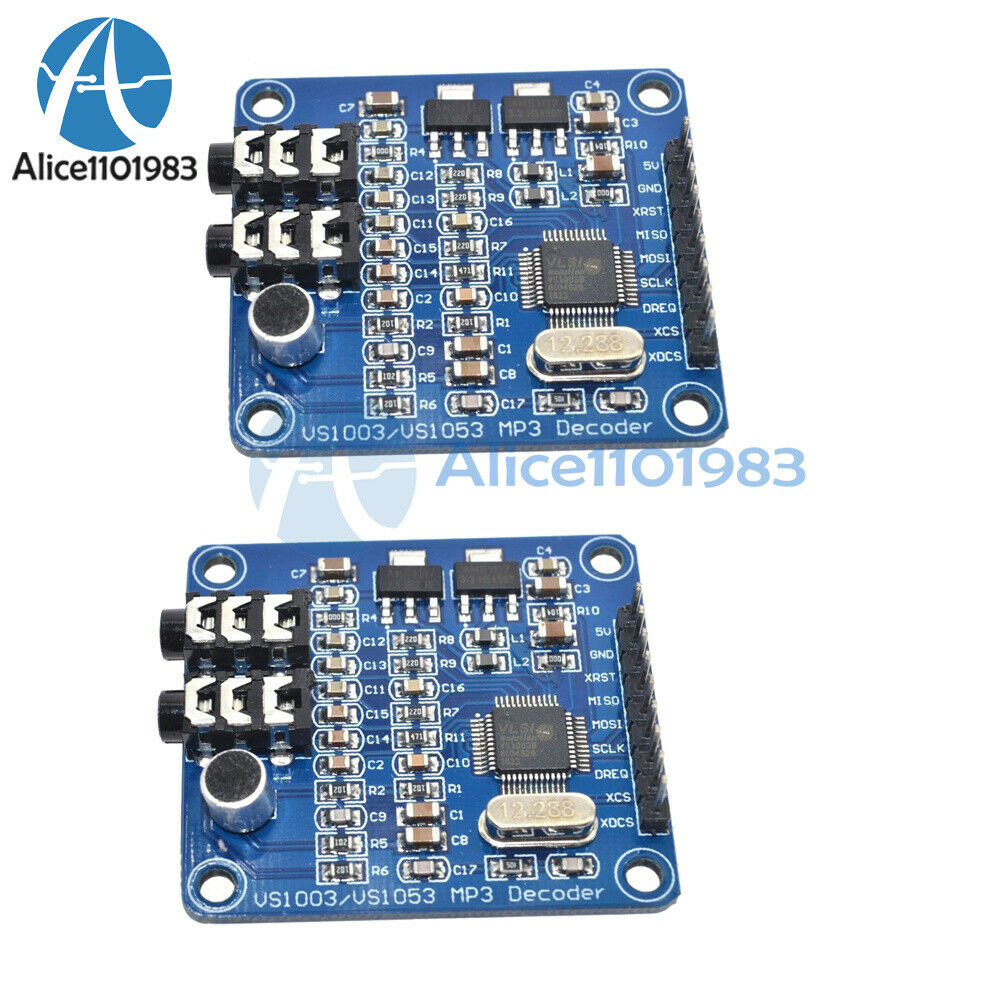 2PCS VS1003B MP3 Decoding Carrier Microphone Development Board STM32 Module