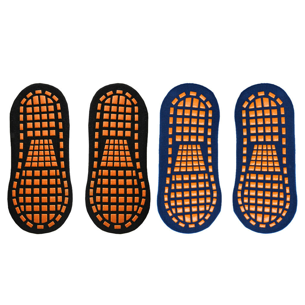 2 Pairs Adults Pure Cotton Anti-slip Pilates Sports Grip Ankle Crew Socks