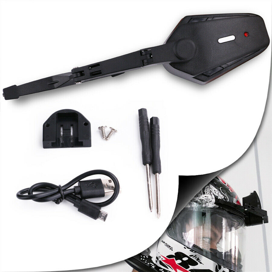 1x Black Universal Motorcycle Helmet Wiper Lightweight Durable Electric Wiper