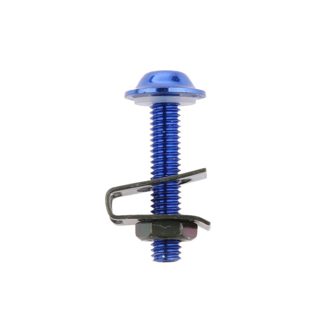 10Pcs Motorcycle CNC M6 Fairing Bolts Kit Fastener Clips Washes Screws Blue