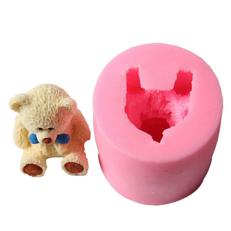 Bear Shape Silicone Fondant Chocolate Cake Soap Mold Mould Cake Decoration ToI7