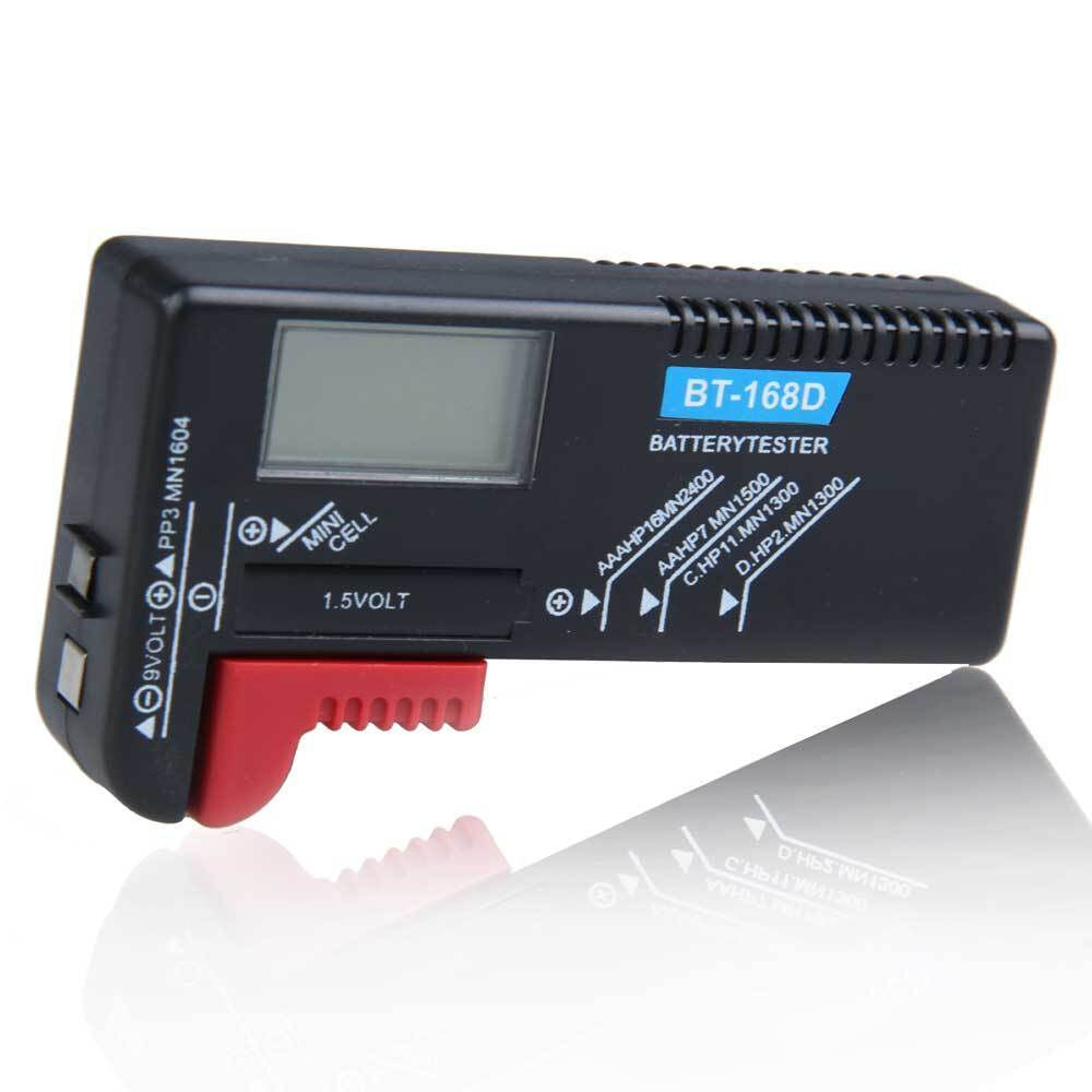 Useful Digital LCD BT-168D PP3 6F22 Alkaline 9V AAA AA Battery Tester