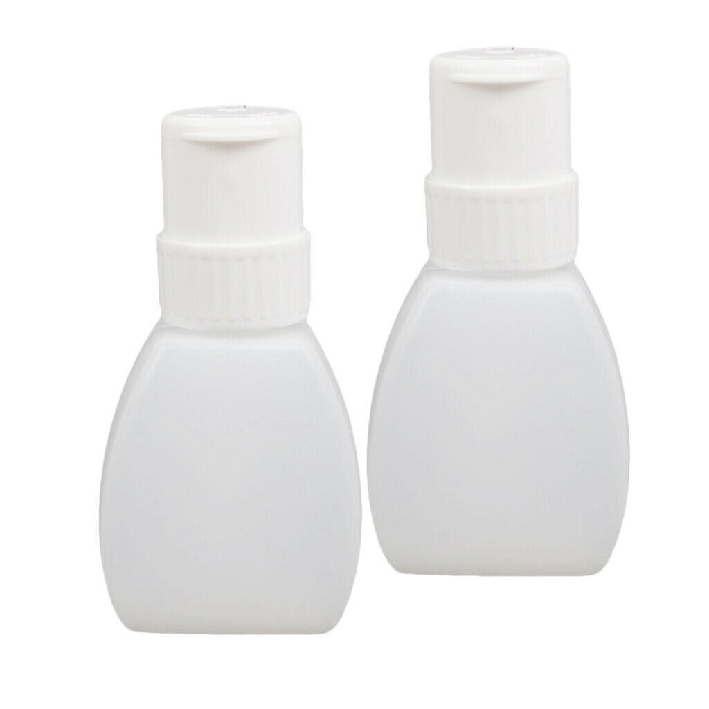 2x Nail Polish Remover Pump Dispenser Lockable Acetone Push Down Bottle