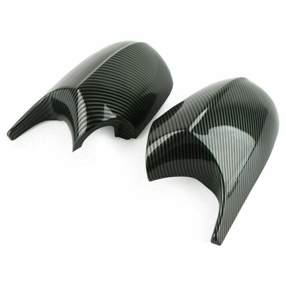 Pair Left&Right Carbon Fiber Mirror Cap Cover Fit For E90 E91 E92 E93 LCI 08-13