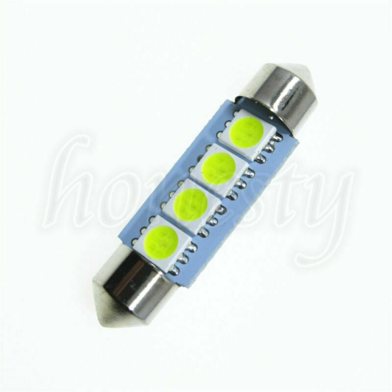 10x White 37mm 4SMD Car LED Festoon Dome Map Interior Cargo Light Bulb 5050