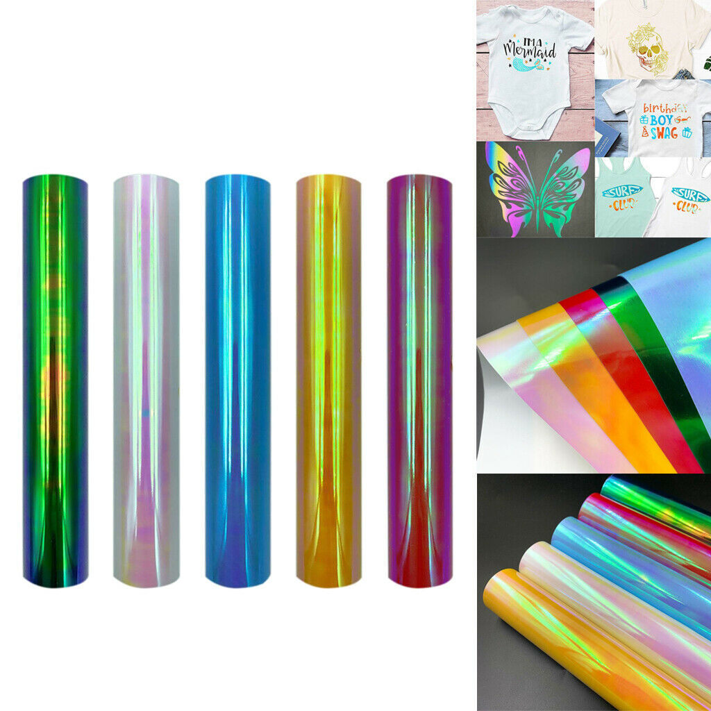 Holographic T Shirt Vinyl / Heat Transfer Vinyl HTV Iron On Vinyl in Rolls