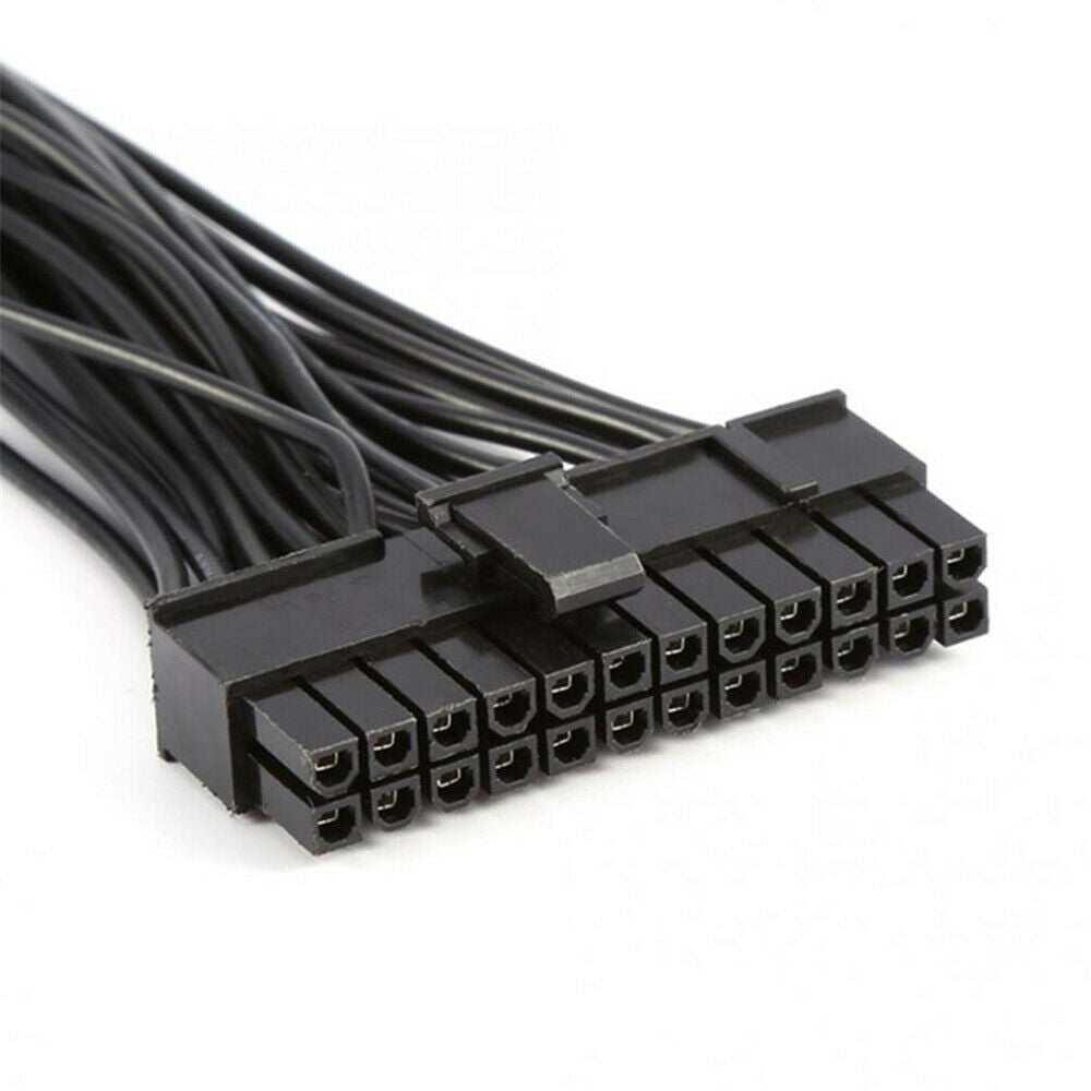 Dual PSU Power Supply 24-pin ATX Motherboard Adapter Connector Cable Cord
