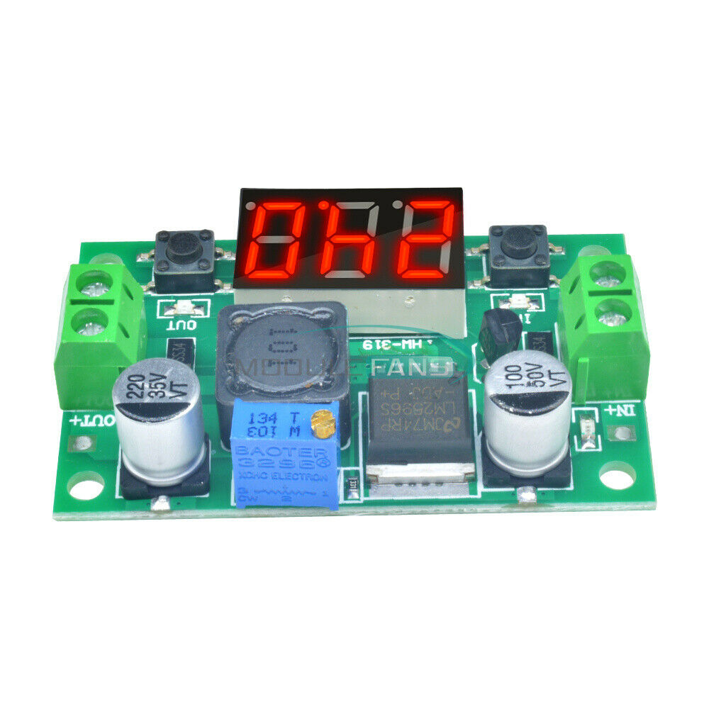 LM2596 DC Step Down Converter Module Voltage Regulator Red Display Voltmeter LED