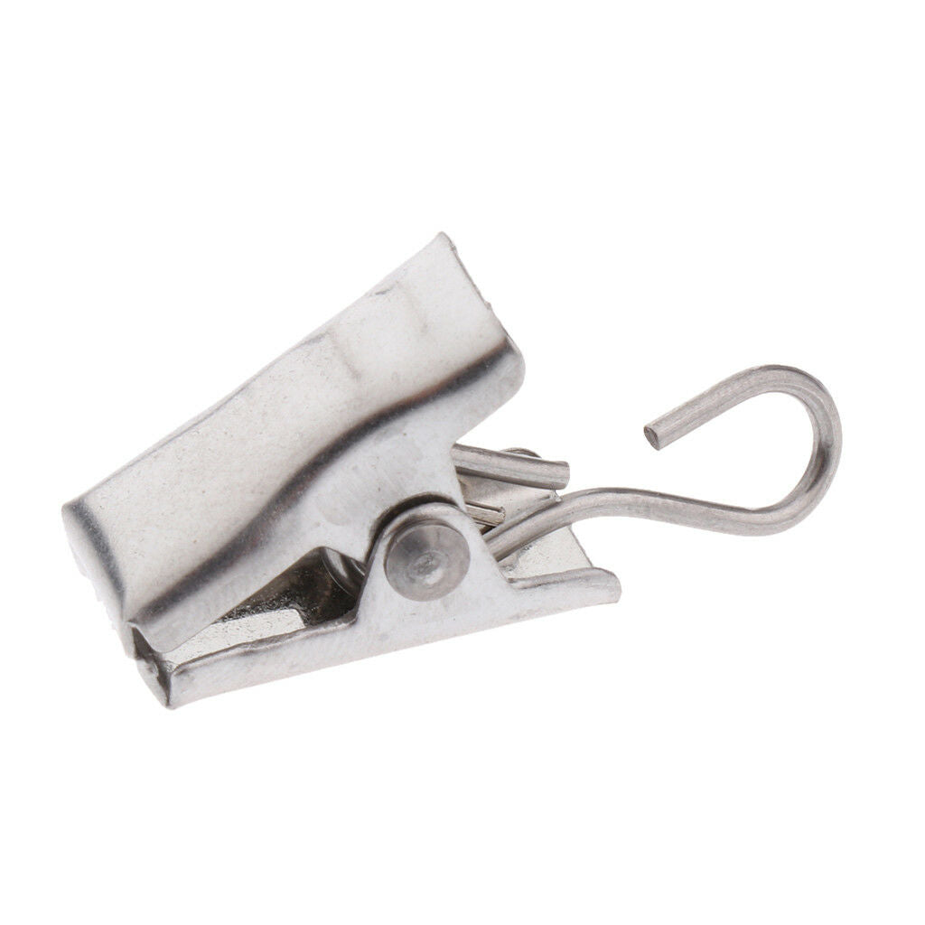 10Pcs Window Curtain Clips with Hook Slider Hanger Clips Panel Clamps 30mm