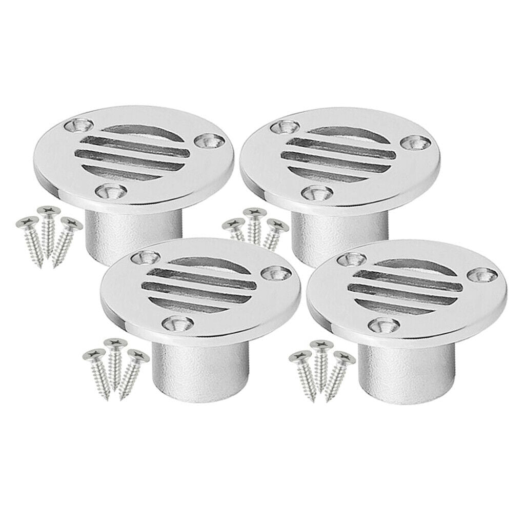 4pcs Floor Drain Marine Grade 316 Stainless Steel Boat Plumbing Fittings 1in