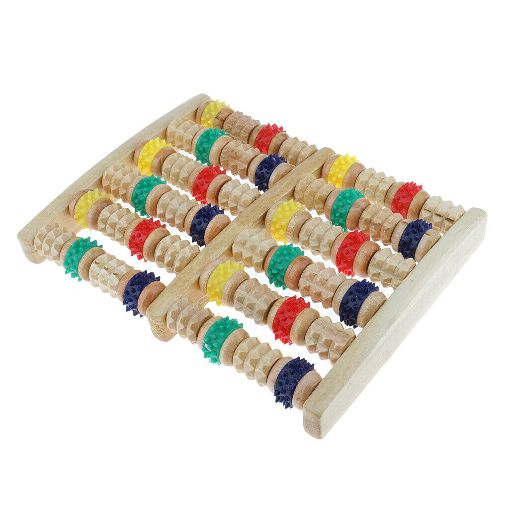 Durable Wooden Foot Massager Lightweight Roller Stress Fatigue Relief Tool