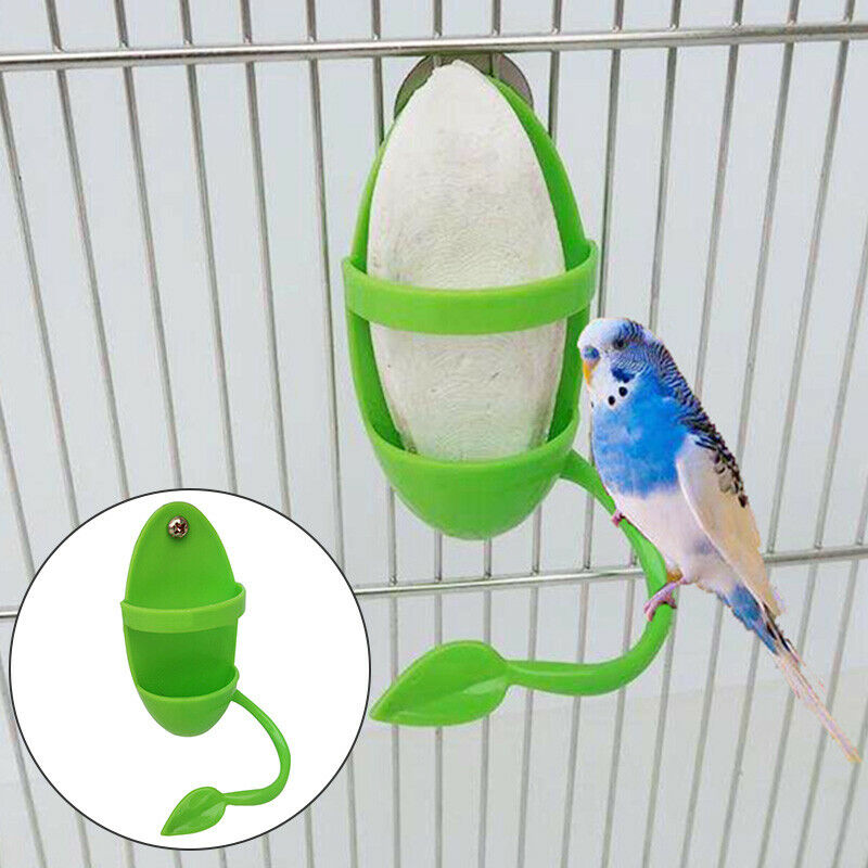 Birds Parrots Green Food Feeder Hanging on Cage Feeding Cup Stand Rack Toys 1PC