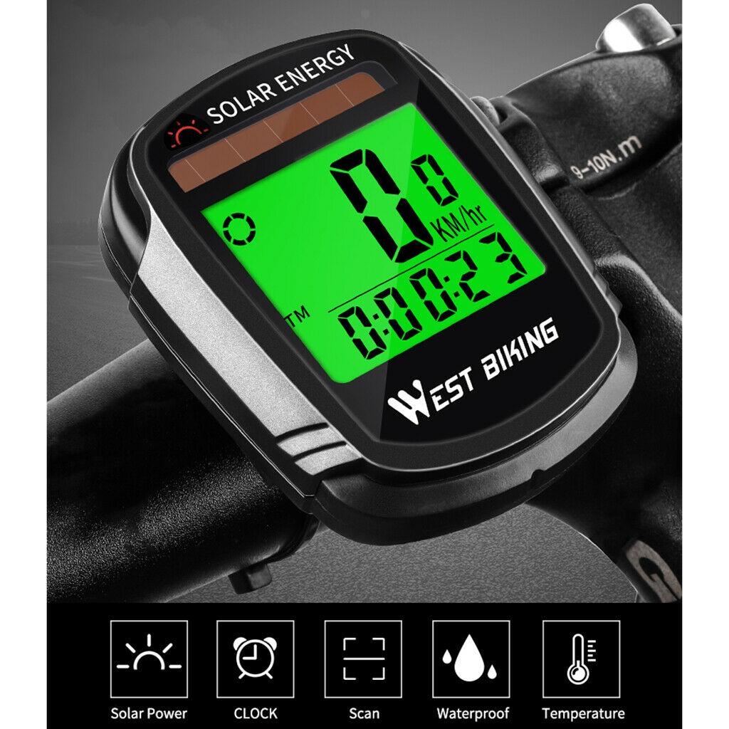 Wireless Bike Computer Odometer Auto Wake-up Multifunction Cycling Computers