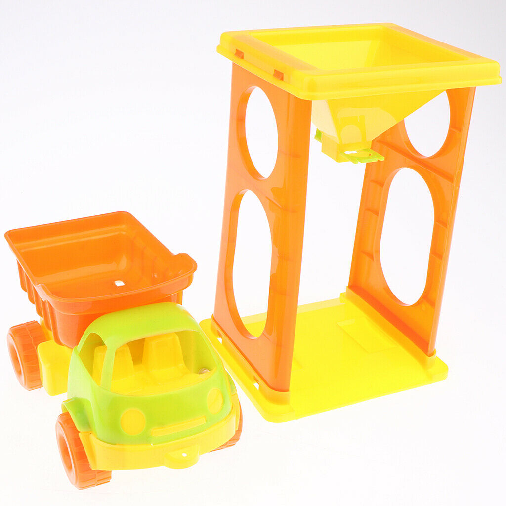 6 Pieces Beach Sand Toys Set - Sandbox Truck, Sand Glass, Shovel and Molds,