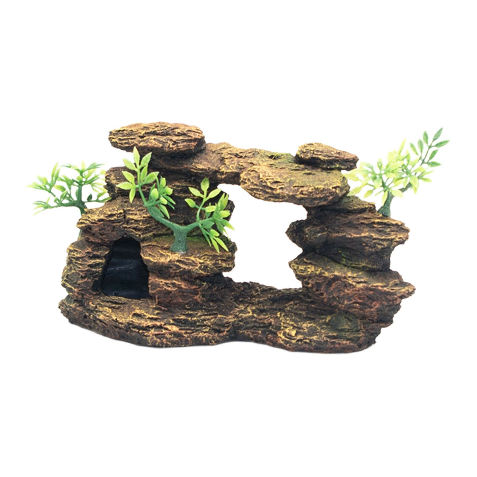 Aquarium Mountain Ornament Artificial Fish Tank Decor Crab Cave Accessories