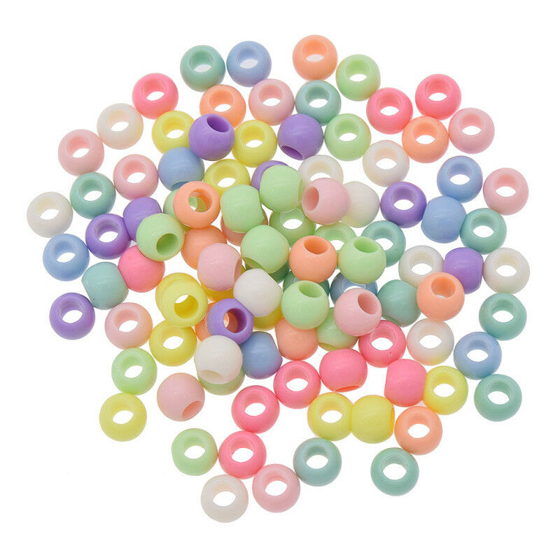 100pcs DIY Mixed Plastic Dreadlock Hair Beads Hair Braid Tibetan Jewelry Craft