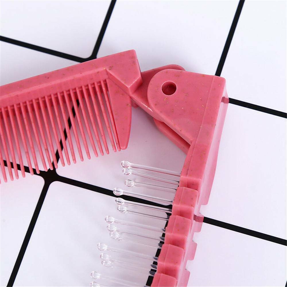 Portable Foldable Travel Hair Comb Brush Massage Hair Comb Anti-static Hair US