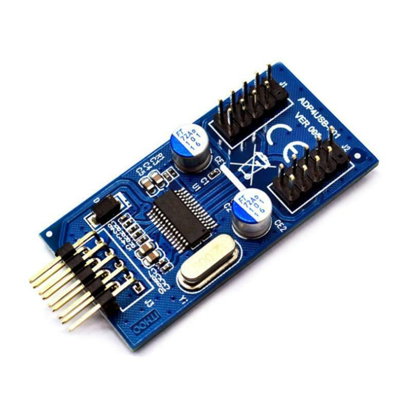 Hot Favorable 9-pin USB 2.0 Input Adapter, 1 Male to 2/4 Female