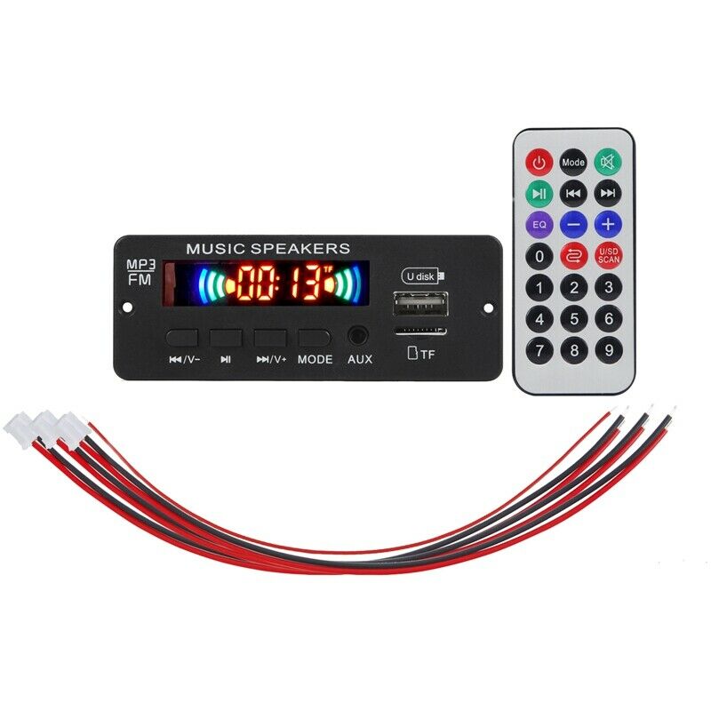 12V 2X3W Amplifier Hands-Free MP3 Player Decoder Board Bluetooth 5.0 Car FM RaI1