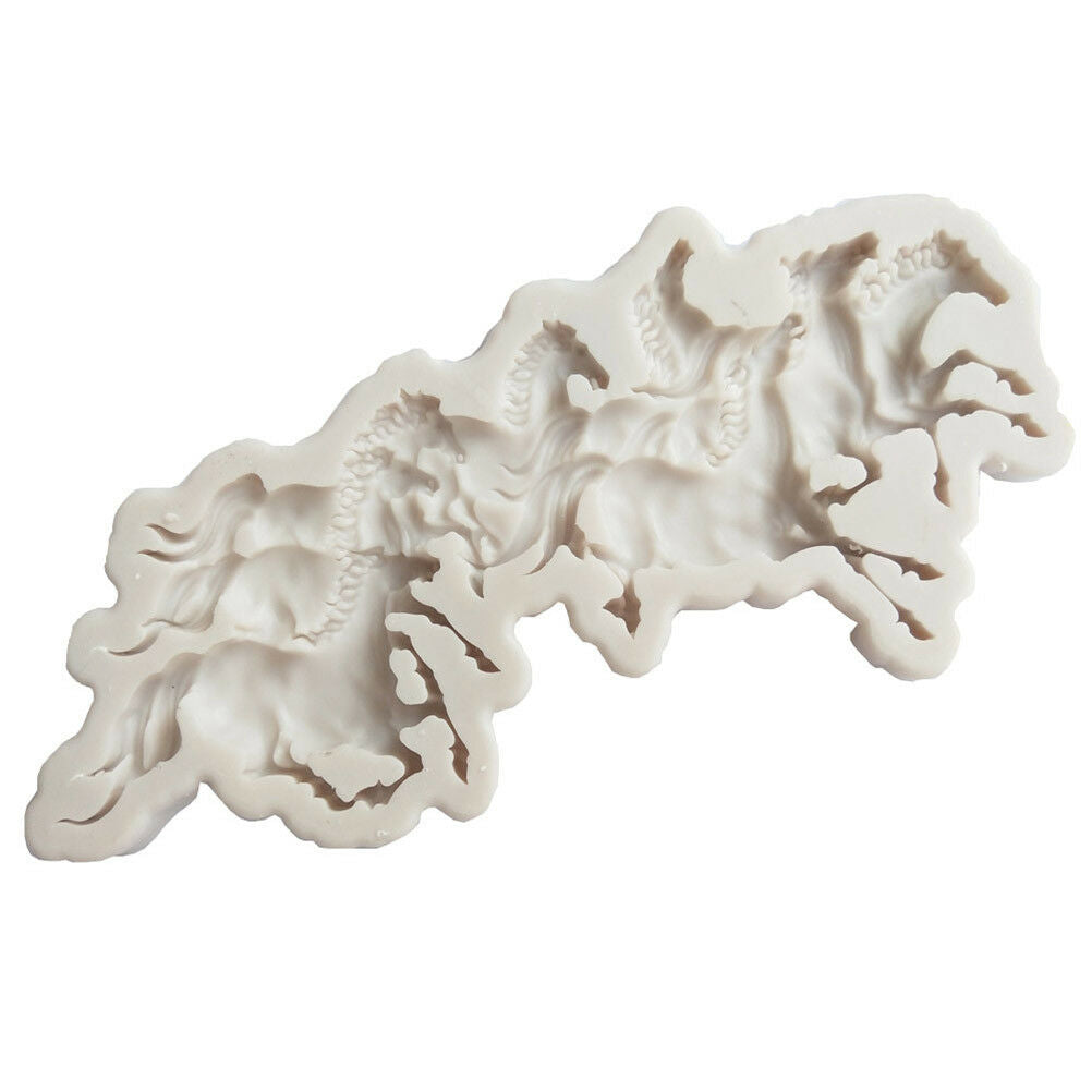 Pentium Horses Silicone Fondant Mold Cake Chocolate Gumpaste Mold Baking T.l8