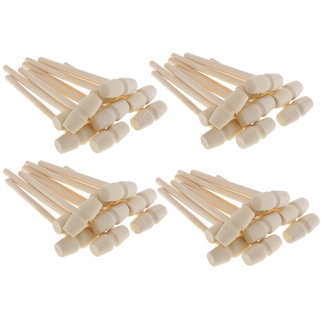 40-Piece Wooden Hammer Mallet 140x43x19mm Crab Lobster Seafood Crackers