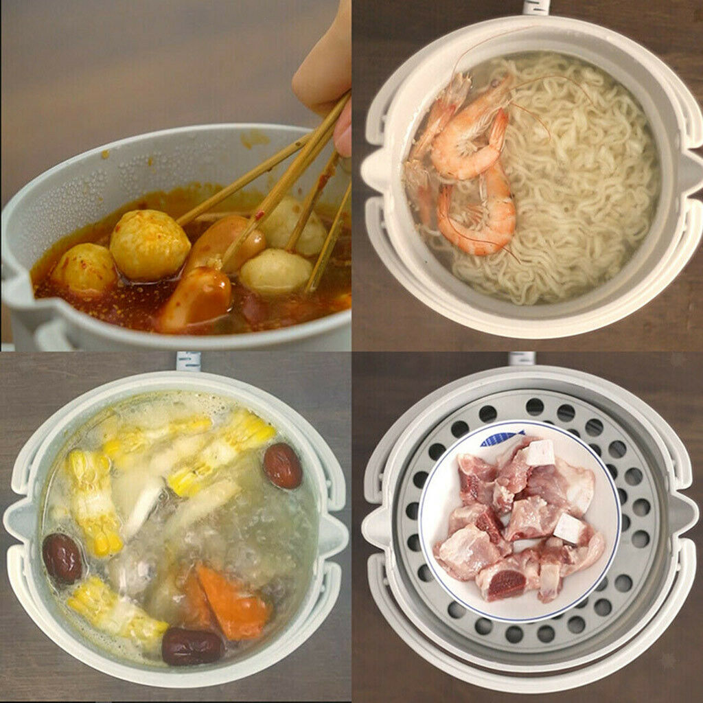 Multifunctional Electric Hotpot Cooker Steamer Dual Voltage for Dormitory