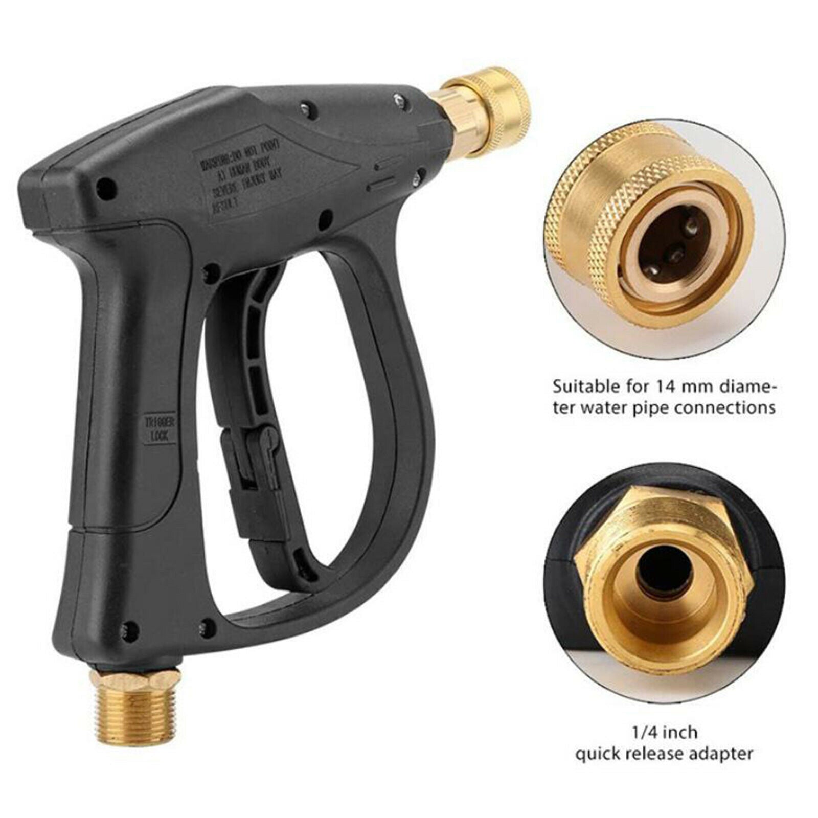 1/4" Pressure Washer Gun Short Wand Spray Nozzle Tips Fitting Quick Release