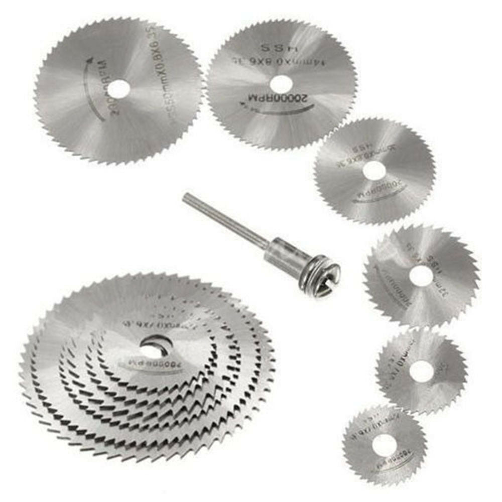 7x Circular Saw Disc Set Accessory Mini Drill Rotary Tool Wood Cutting Blade