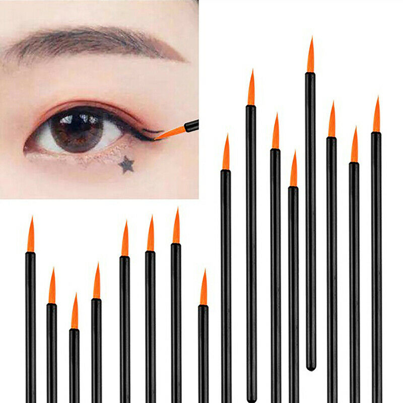50Pcs Disposable Eyeliner Brushes Individual Applicator Fibre Swab Liner BDEAU