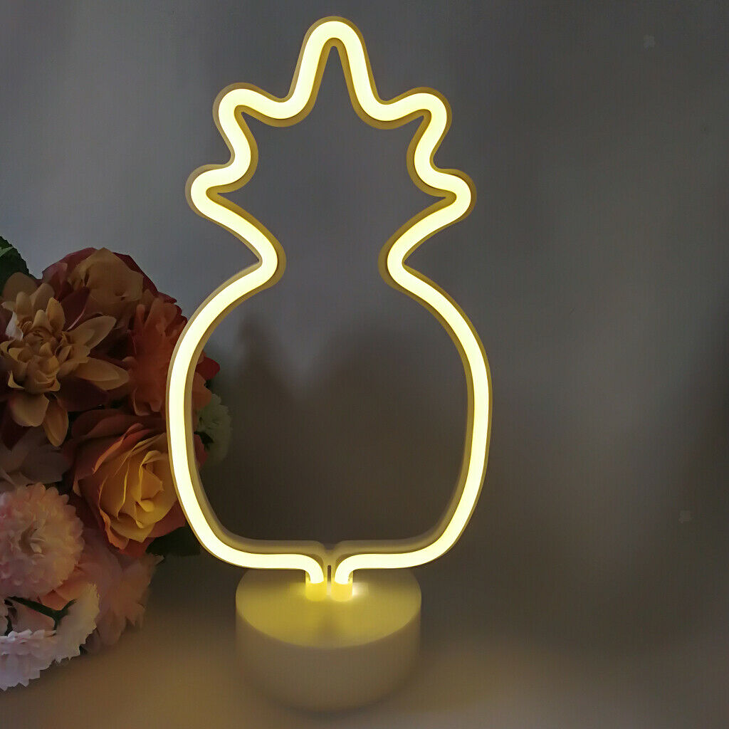 Pineapple LED Night Light Desk Light Lamp with Holder Kids Room Party Decor