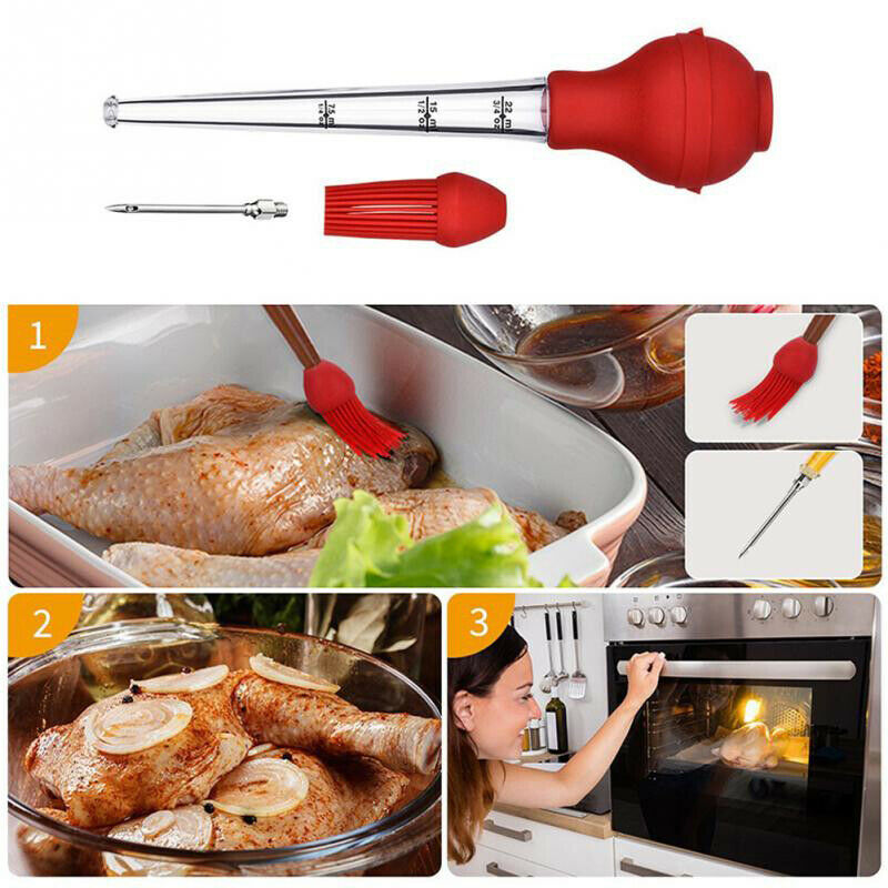 Barbecue Tool Pipette Dropper Sauce Oil Tube Cooking Gadgets Chicken PoultryBDD