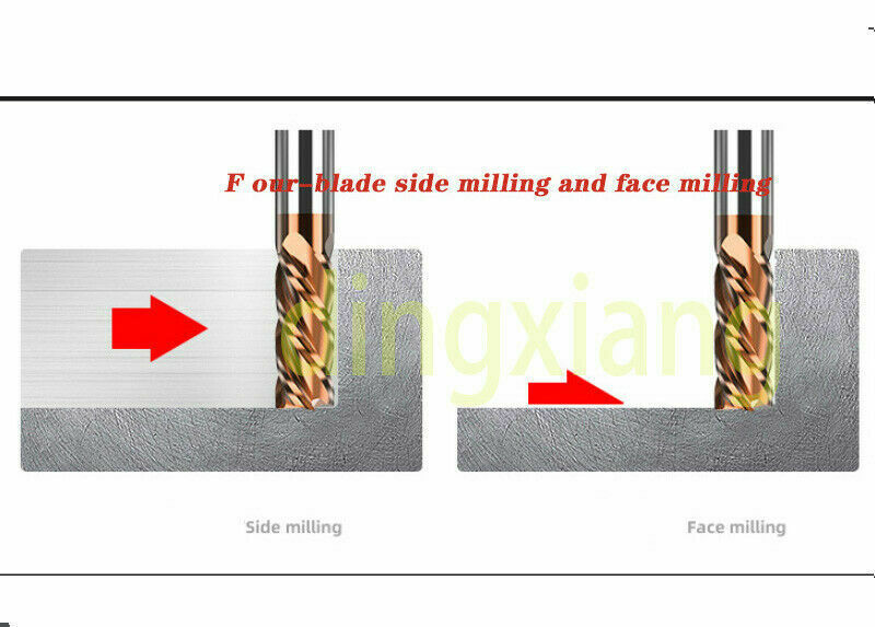 55° 4- Flute Tungsten Steel Milling Cutter CNC Machining End Mill 8*100*8*38 1PC