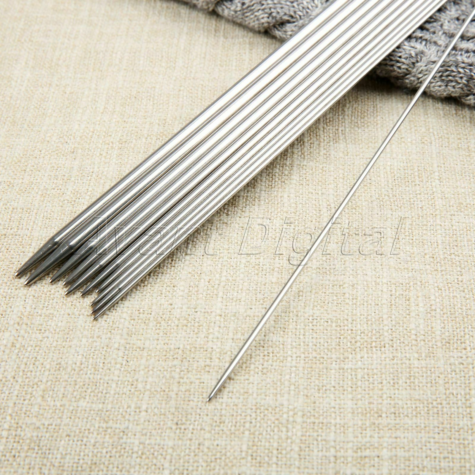 44X 25cm Stainless Steel Double Pointed Knitting Needles Crafts 1.5mm-5mm Sizes