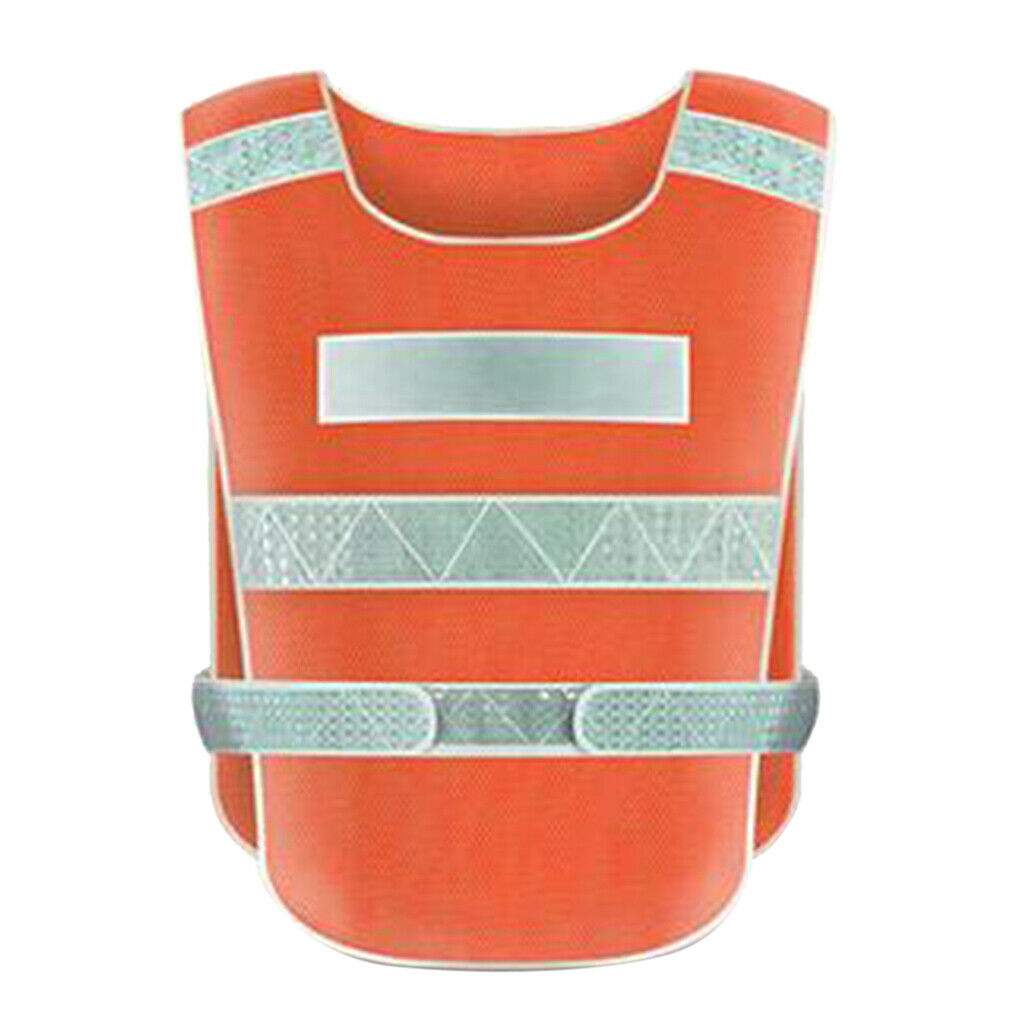 Orange Hi-Vis Reflective Safety Vest For Night Running Construction Protective