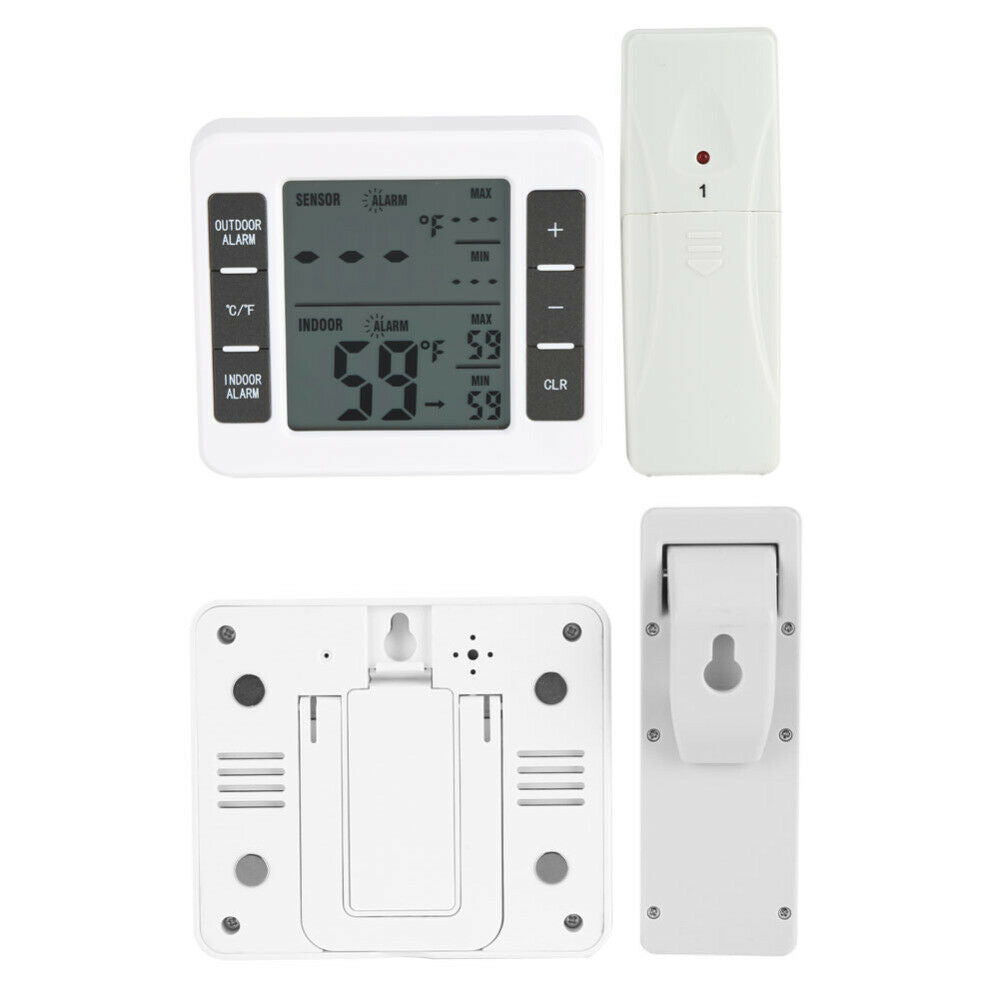 Wireless Digital Refrigerator Freezer Thermometer Alarm High Low Temperature