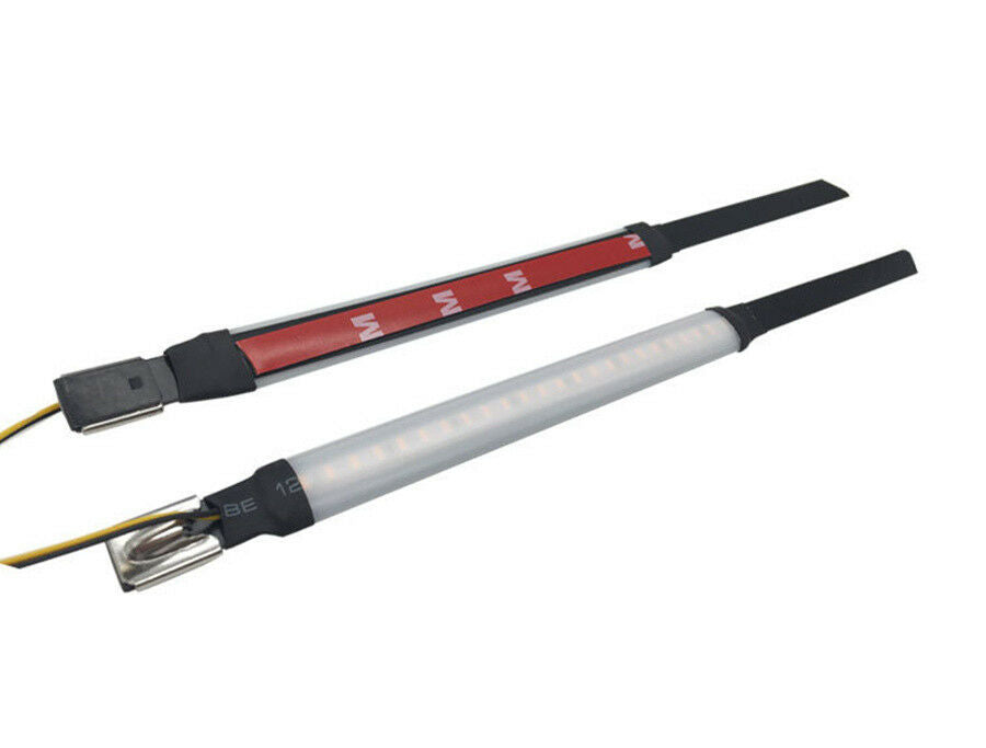 Wrap-around Zip LED Motorcycle Fork Turn Signals 130*11mm LED Strips Waterproof