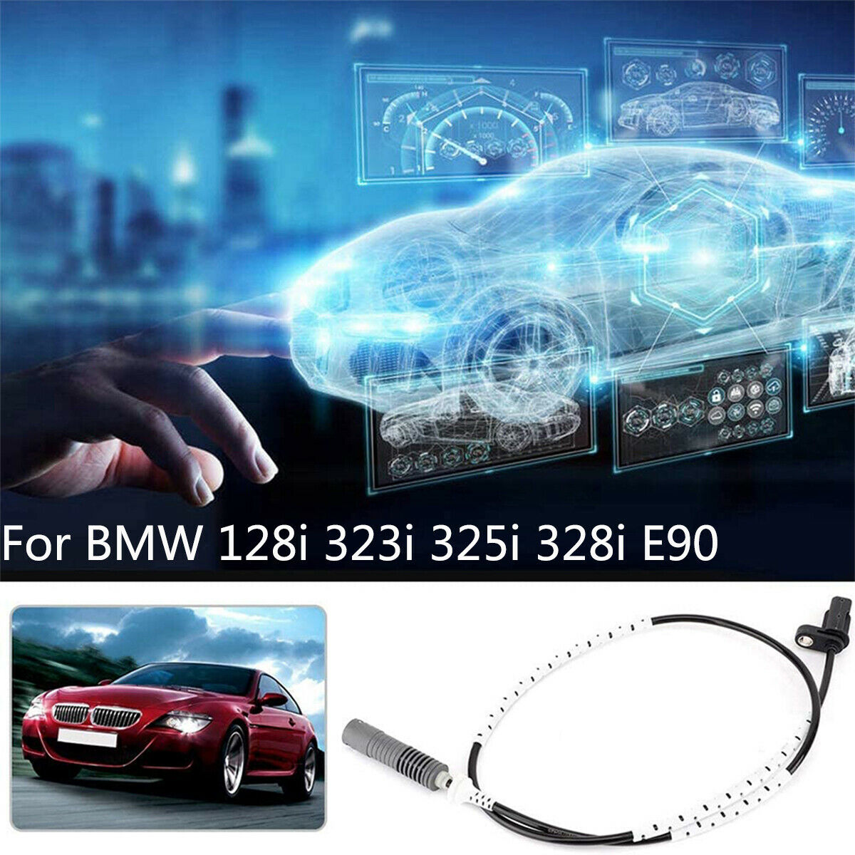 1PCS ABS Wheel Speed Sensor OEM#34526870076 For BMW 128i 323i 325i 328i E90