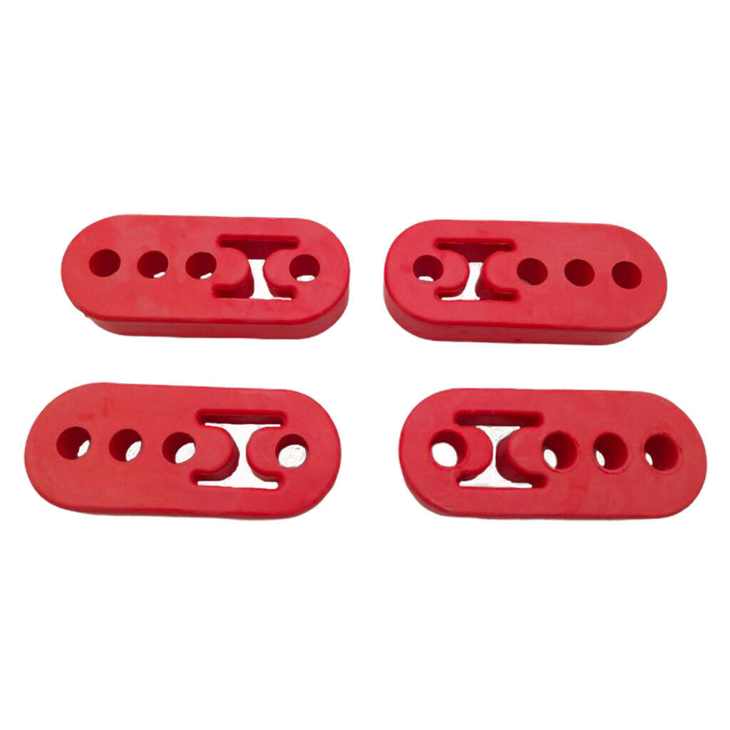 4pcs Universal Car Exhaust Mounting Bracket Hanger Repair Rubber 4 Holes