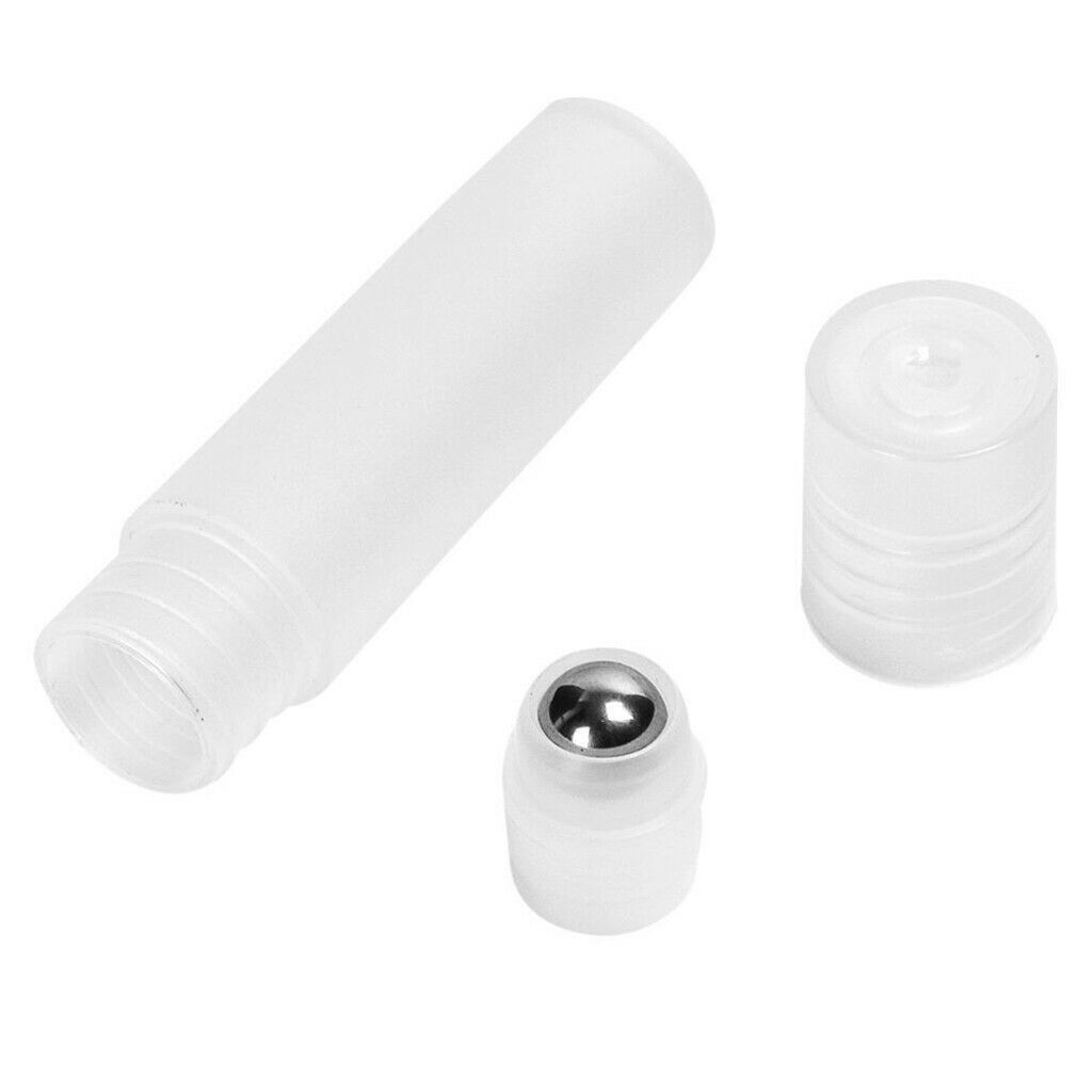 Pack of 10x 5ml Clear Empty Roller Ball Aromatherapy Roll-on Bottles Containers