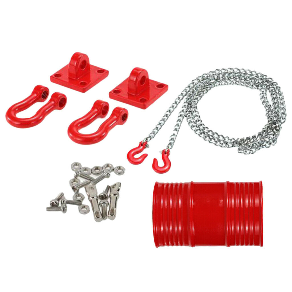 1/10 RC Rock Crawler Oil Gas Drum Tow Hook Chain For Axial SCX10 CC01