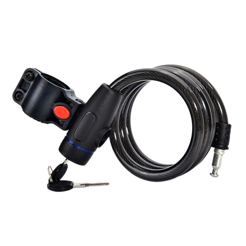 Key Locker Bike Cycling Bicycle Trolly  Motor Security Steel Wire Cable Lock Qx