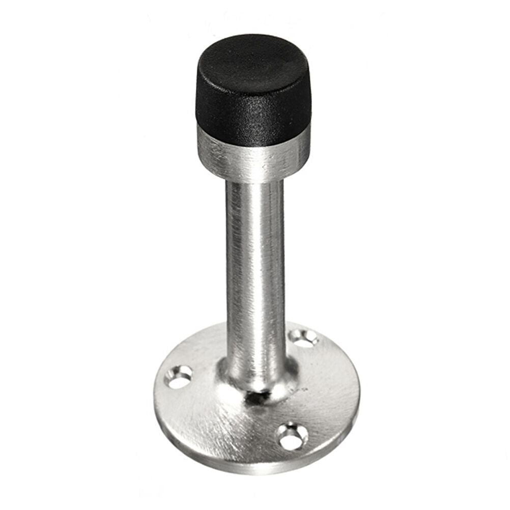 Cylinder Stainless Steel Door Stop Stopper Buffer Wall Mounted Fixed Rubbe.l8