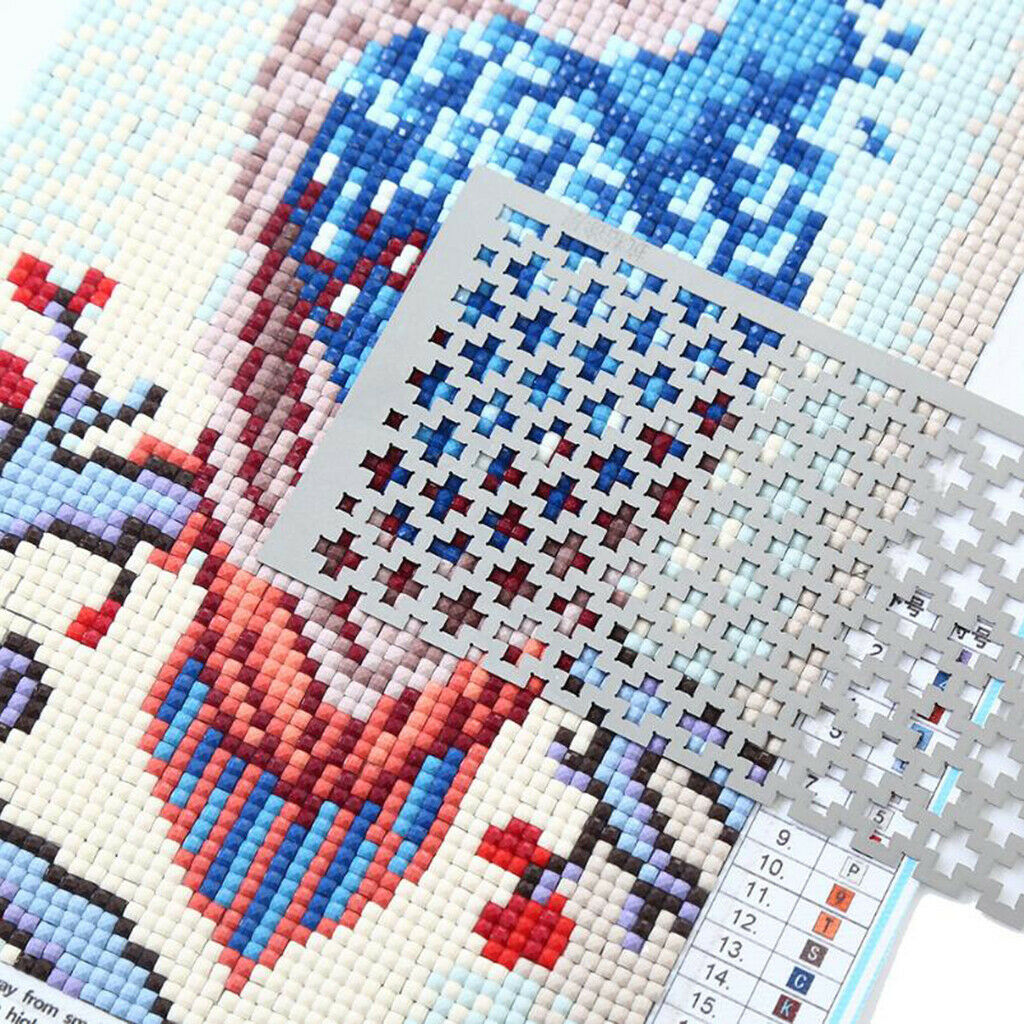 2x Art Diamond Painting Ruler with Square Parting Tool for Empty Grids