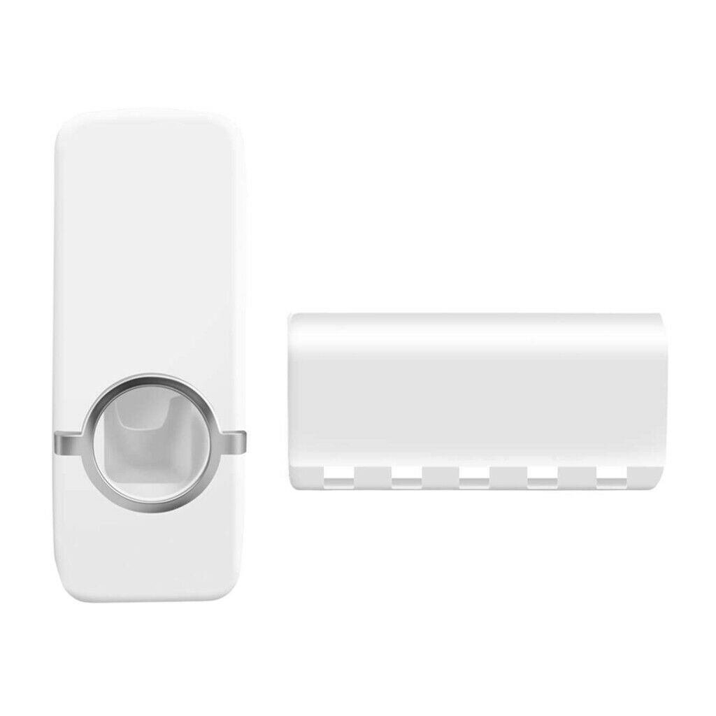 ABS Hanging Automatic Squeezer Toothbrush Holder Set Wall Bathroom Supplies