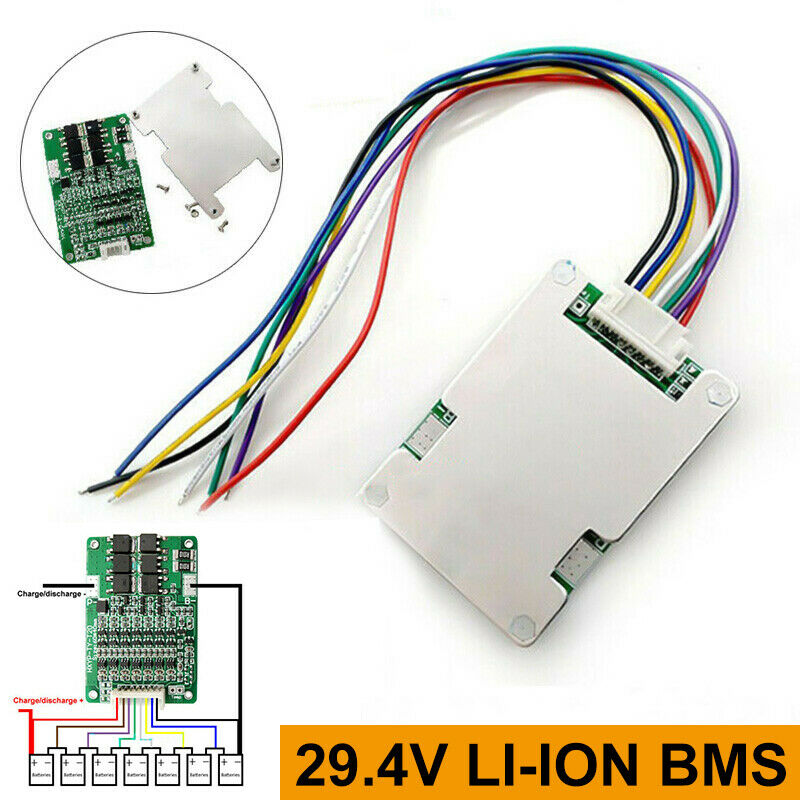 29.4V 20A 7S Li-ion Lithium Batterie BMS Protection Board Battery w/ Balance