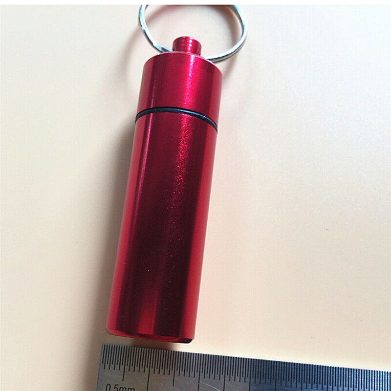 Waterproof Survival Match Pill Box Case Bottle Bait Holder Keychain ContaineDEAU