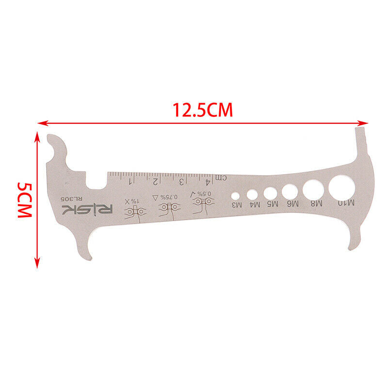 3 In 1 Bicycle Chain Checker Bike Gauge Tool Wear Gauge Calipers Measuring HBDA