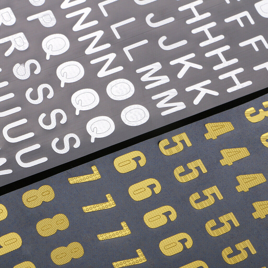 6 Pcs Alphabet Numbers Letters Stickers Label Craft Self Adhesive Peel Off