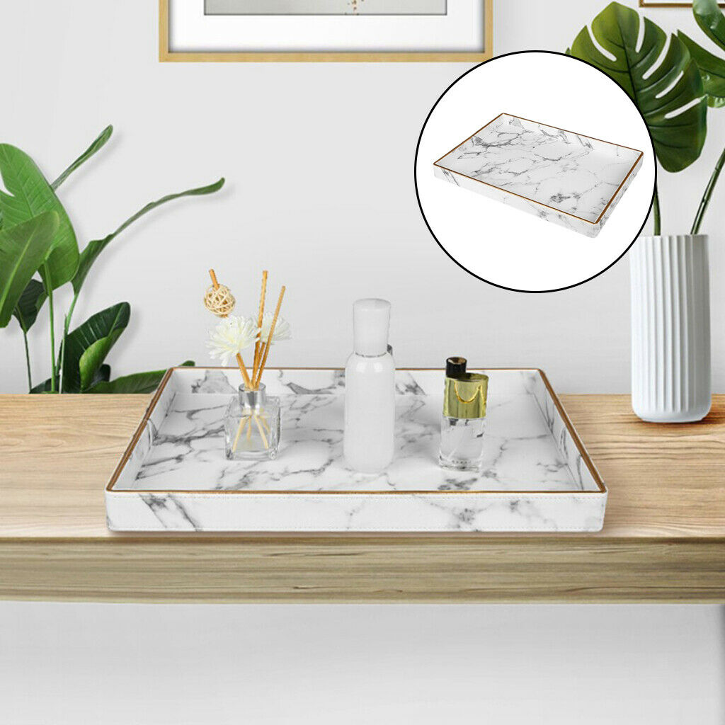 Marble Texture Serving Tray Storage Containers Boxes Tray Gifts